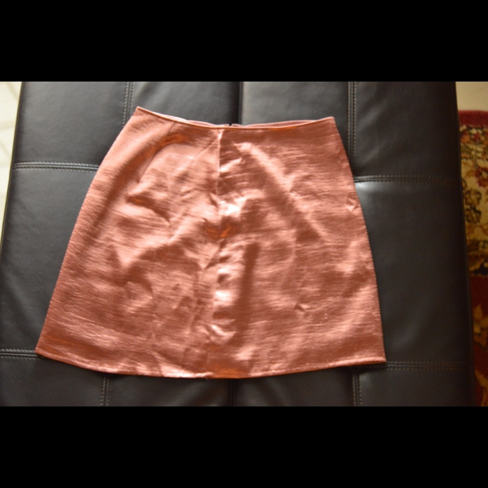 Express satin A-line skirt